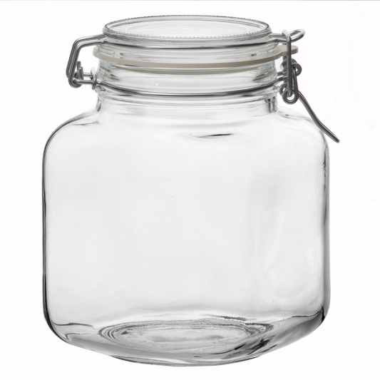 Glasburk med lock